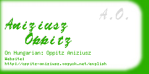aniziusz oppitz business card